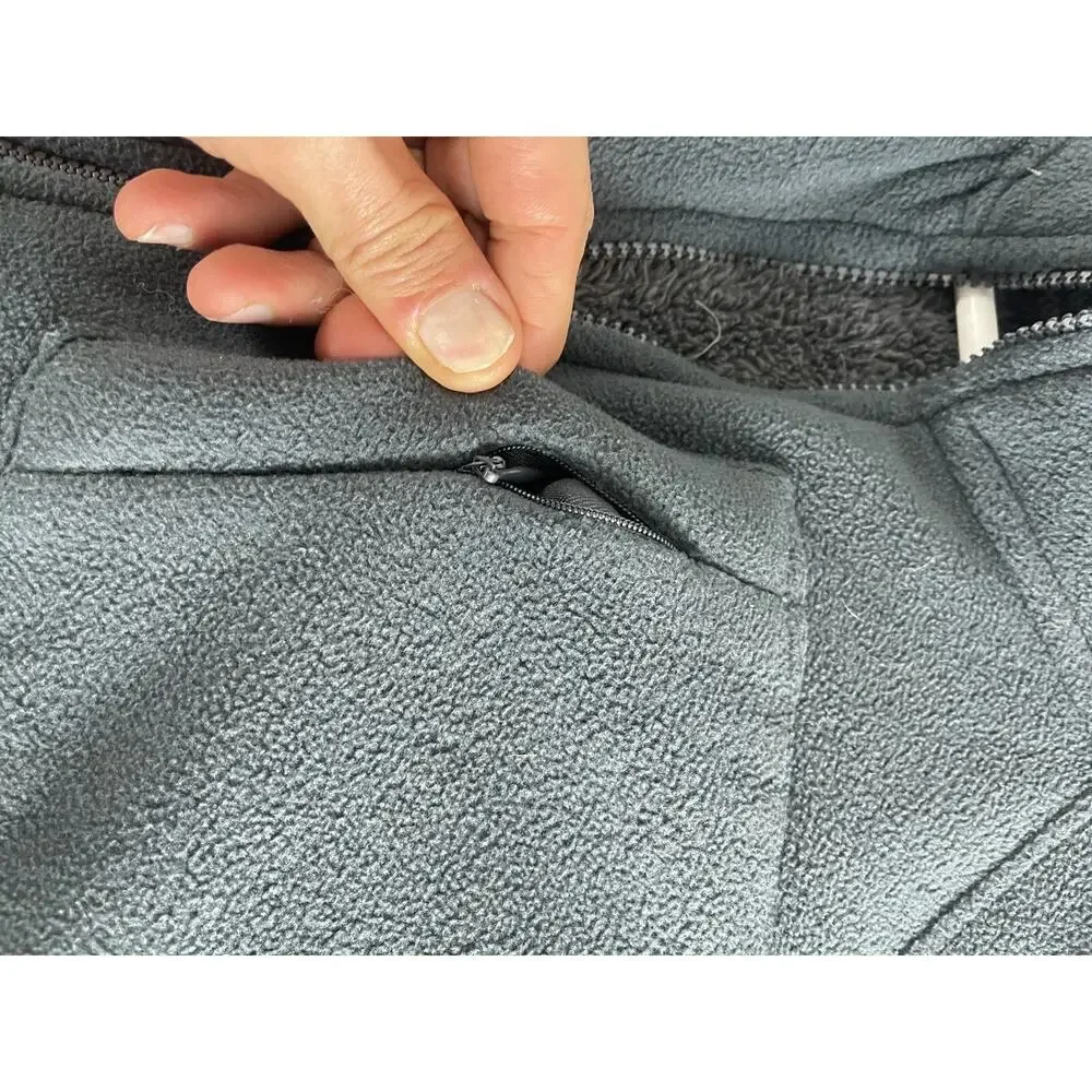 Smith's Workwear Jacket Mens 2XL Sweater Fleece Fur Lined Bluish Green Zip N112